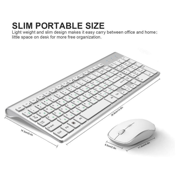 Thin Wireless Keyboard Mouse Combo