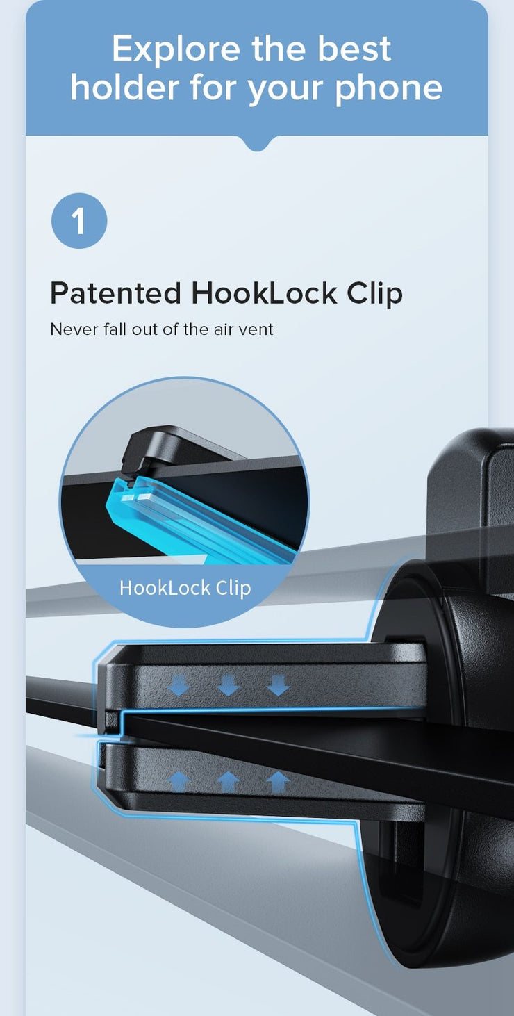 Air-Vent Clip Mount Mobile Stand