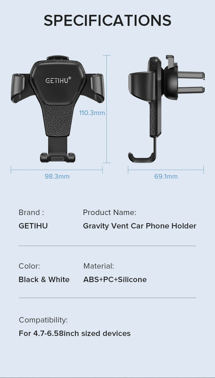 Air-Vent Clip Mount Mobile Stand