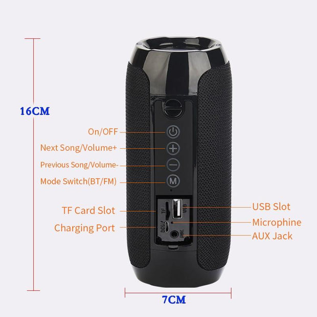 Portable Waterproof Bluetooth Speaker